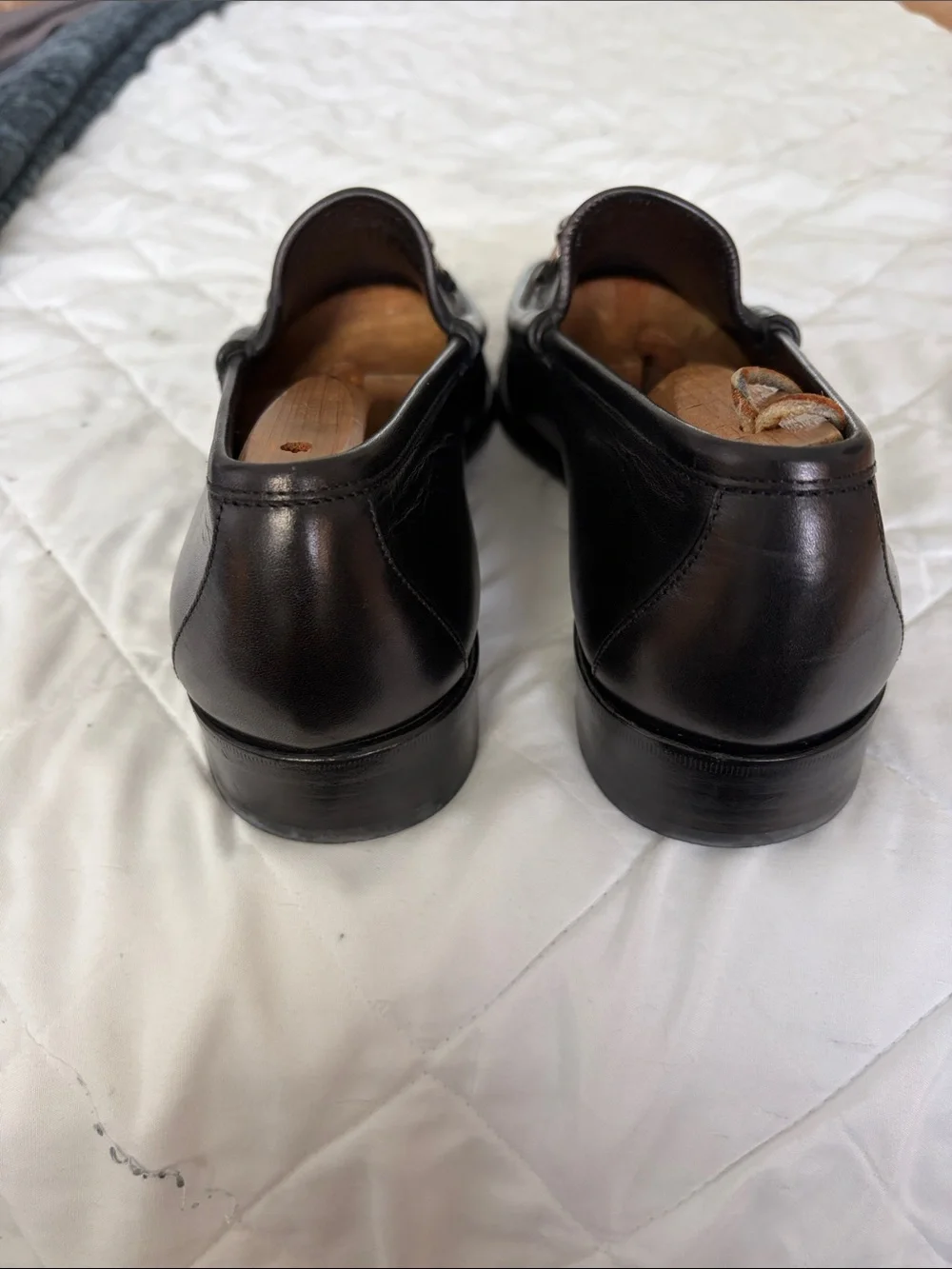 Gucci Black Leather Horsebit Loafers - Men's
